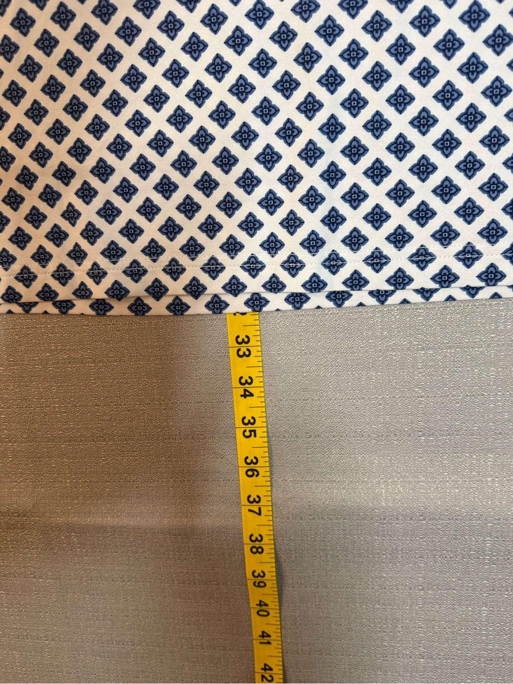 Polo by Ralph Lauren White Polo with Navy Geometric Print Performance fabric - Picture 2 of 7